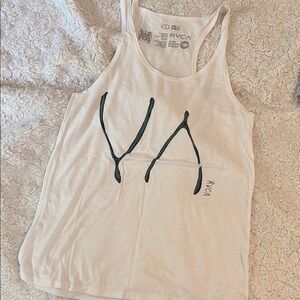 RVCA wishbone logo tank top size small